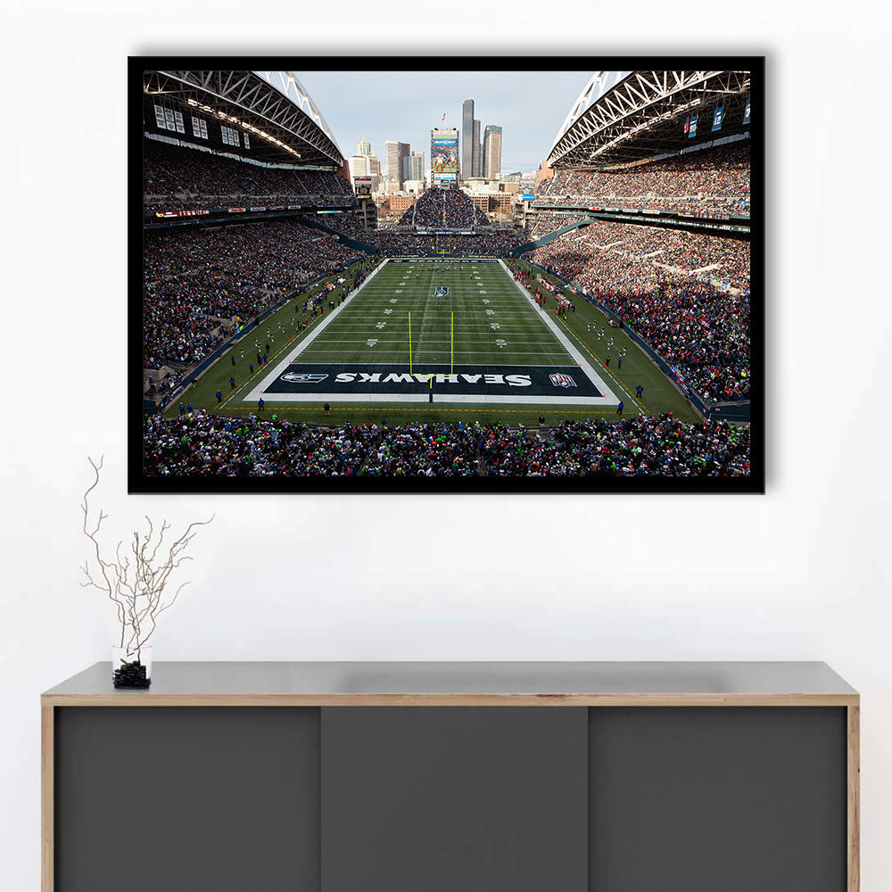 CenturyLink Field, Stadium Canvas, Sport Art, Fan Gifts, Framed Art Print Wall Decor, Picture Framed