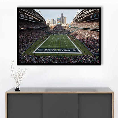 CenturyLink Field, Stadium Canvas, Sport Art, Fan Gifts, Framed Art Print Wall Decor, Picture Framed