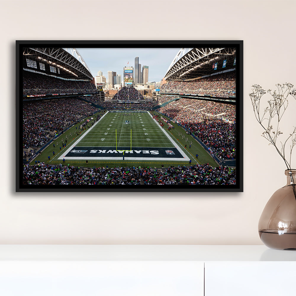 CenturyLink Field, Stadium Canvas, Sport Art, Fan Gifts, Framed Canvas Print Wall Art, Floating Frame