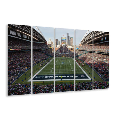 CenturyLink Field, Stadium Canvas, Sport Art, Fan Gifts, 5 Panel B, Extra Large Canvas, Canvas Print Wall Art