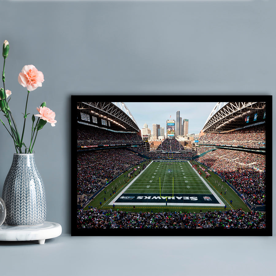CenturyLink Field, Stadium Canvas, Sport Art, Fan Gifts, Framed Art Print Wall Decor, Picture Framed