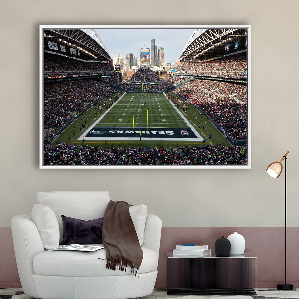 CenturyLink Field, Stadium Canvas, Sport Art, Fan Gifts, Framed Canvas Print Wall Art, Floating Frame