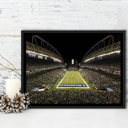 CenturyLink Field, Stadium Canvas, Sport Art, Framed Canvas Print Wall Art, Floating Frame