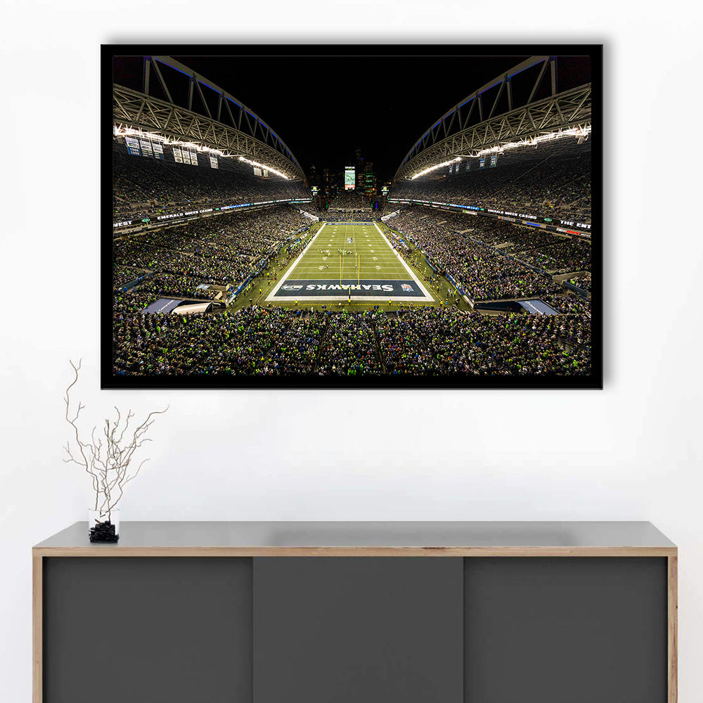 CenturyLink Field, Stadium Canvas, Sport Art, Gift for him, Framed Art Print Wall Decor, Picture Framed