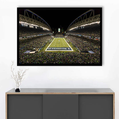 CenturyLink Field, Stadium Canvas, Sport Art, Gift for him, Framed Art Print Wall Decor, Picture Framed