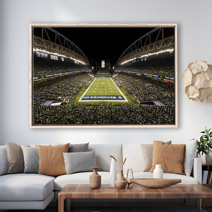 CenturyLink Field, Stadium Canvas, Sport Art, Framed Canvas Print Wall Art, Floating Frame