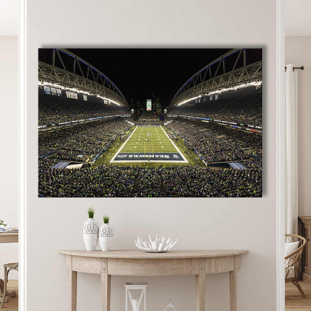 CenturyLink Field, Stadium Canvas, Sport Art, Gift for him, Man Cave Decor, Art Print, Canvas Print Wall Art