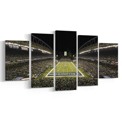 CenturyLink Field, Stadium Canvas, Sport Art, Gift for him, 5 Panel, Large Canvas, Canvas Print Wall Art