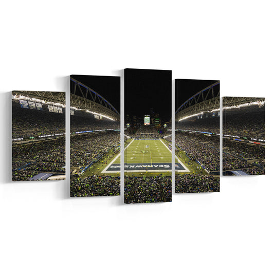CenturyLink Field, Stadium Canvas, Sport Art, Gift for him, 5 Panel, Large Canvas, Canvas Print Wall Art