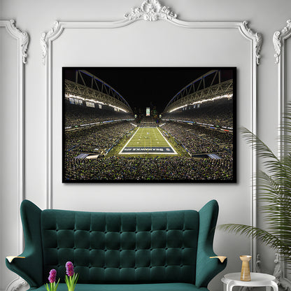 CenturyLink Field, Stadium Canvas, Sport Art, Gift for him, Framed Art Print Wall Decor, Picture Framed