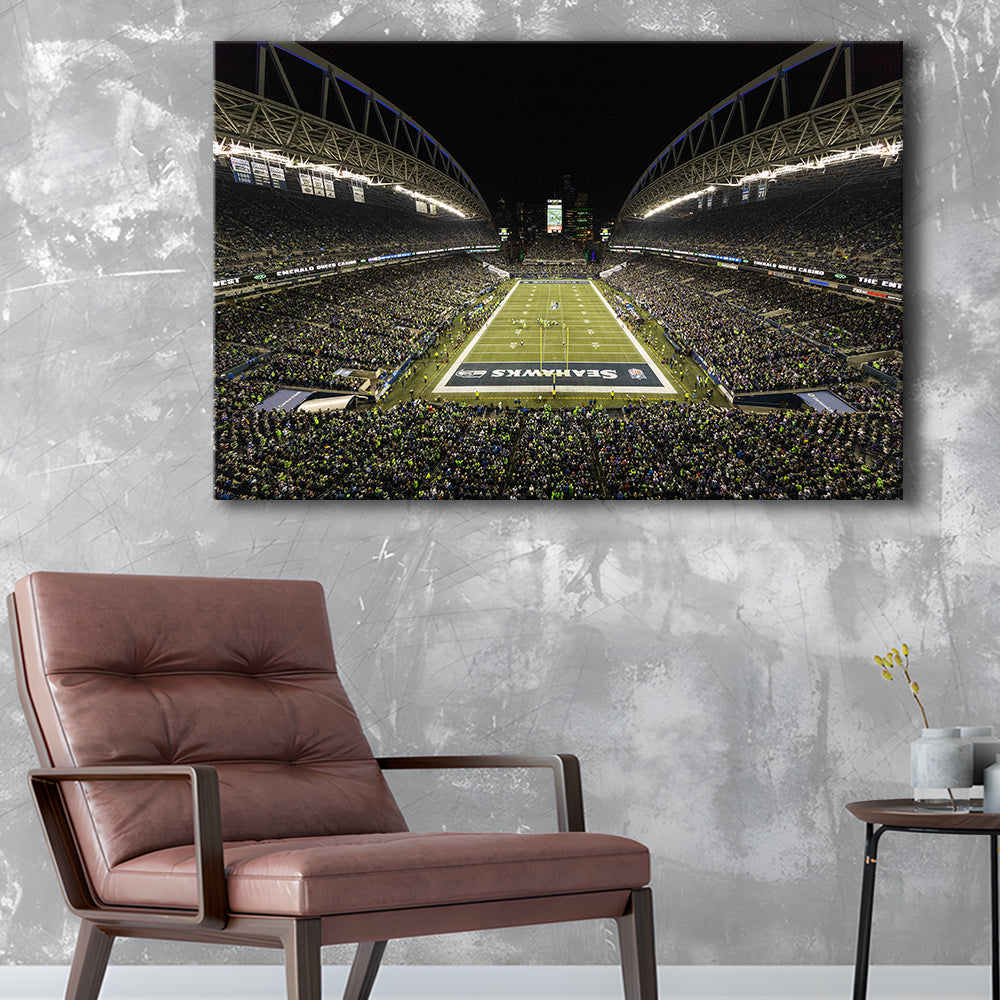 CenturyLink Field, Stadium Canvas, Sport Art, Gift for him, Man Cave Decor, Art Print, Canvas Print Wall Art