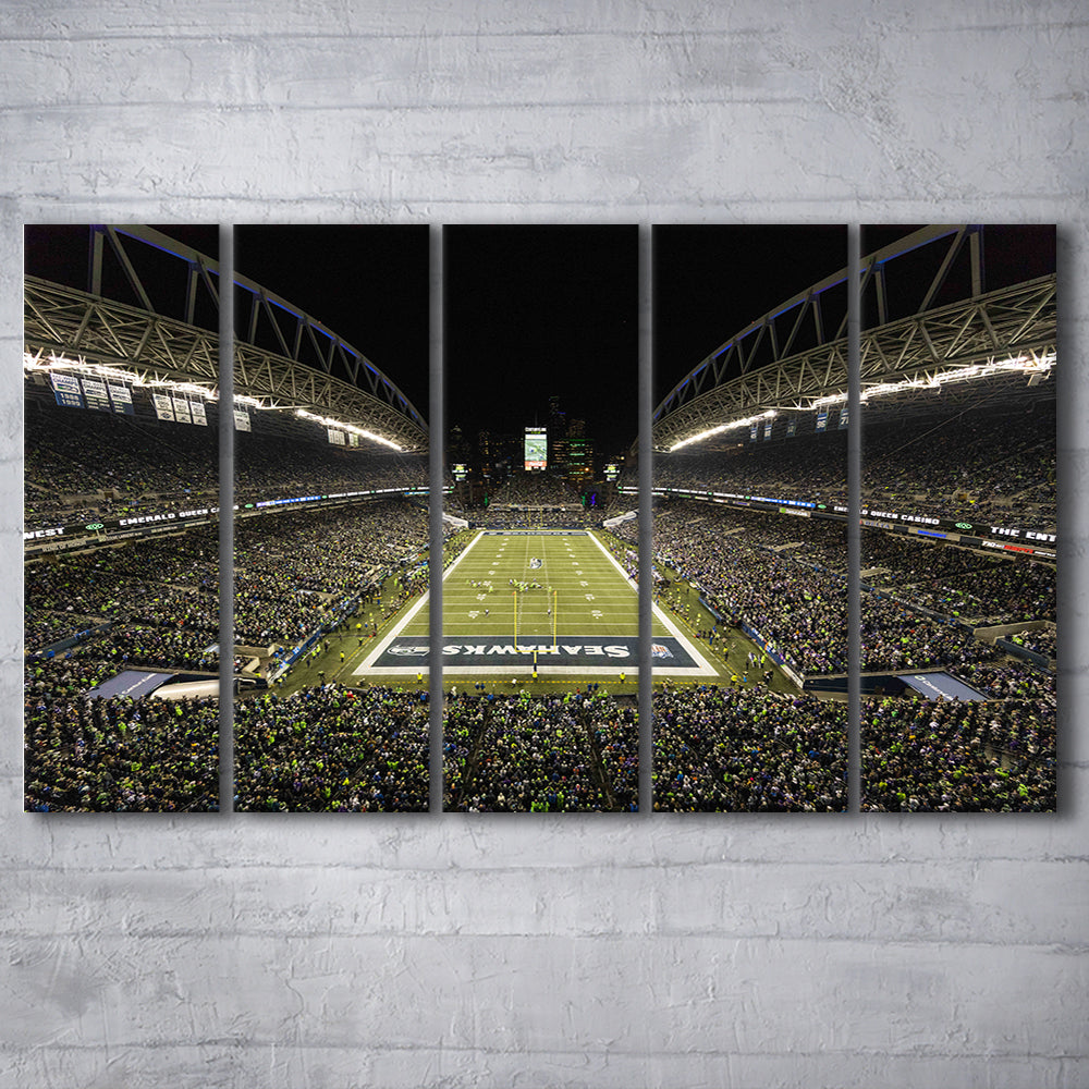 CenturyLink Field, Stadium Canvas, Sport Art, 5 Panel B, Extra Large Canvas, Canvas Print Wall Art