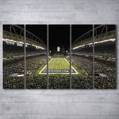 CenturyLink Field, Stadium Canvas, Sport Art, 5 Panel B, Extra Large Canvas, Canvas Print Wall Art