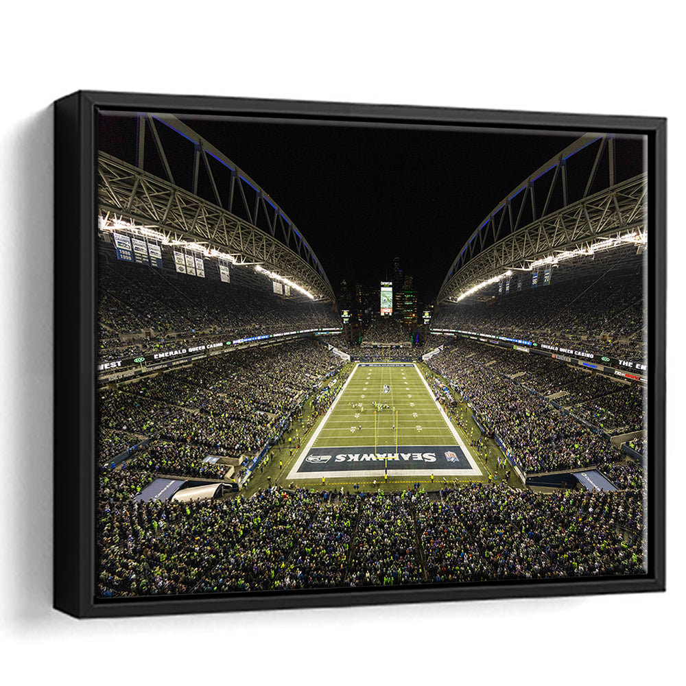 CenturyLink Field, Stadium Canvas, Sport Art, Framed Canvas Print Wall Art, Floating Frame