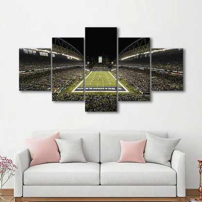 CenturyLink Field, Stadium Canvas, Sport Art, Gift for him, 5 Panel, Large Canvas, Canvas Print Wall Art
