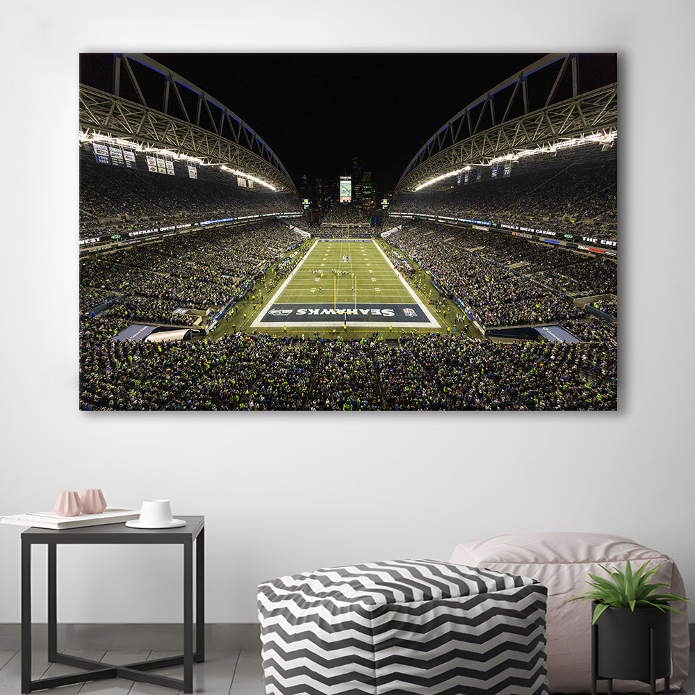 CenturyLink Field, Stadium Canvas, Sport Art, Gift for him, Man Cave Decor, Art Print, Canvas Print Wall Art