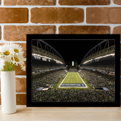 CenturyLink Field, Stadium Canvas, Sport Art, Gift for him, Framed Art Print Wall Decor, Picture Framed
