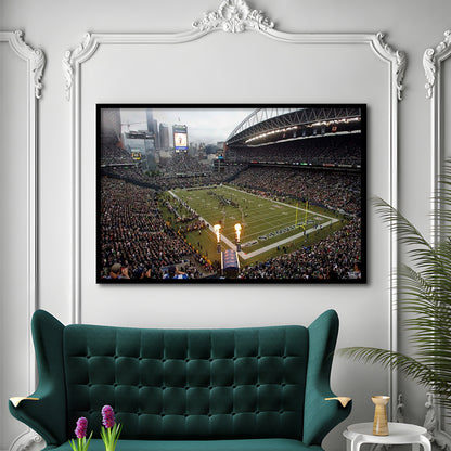 CenturyLink Stadium, Stadium Canvas, Sport Art, Gift for him, Framed Art Print Wall Decor, Picture Framed