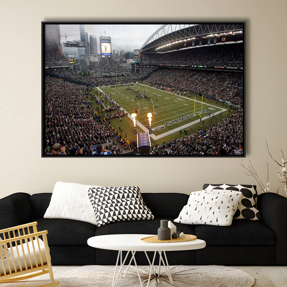 CenturyLink Stadium, Stadium Canvas, Sport Art, Framed Canvas Print Wall Art, Floating Frame