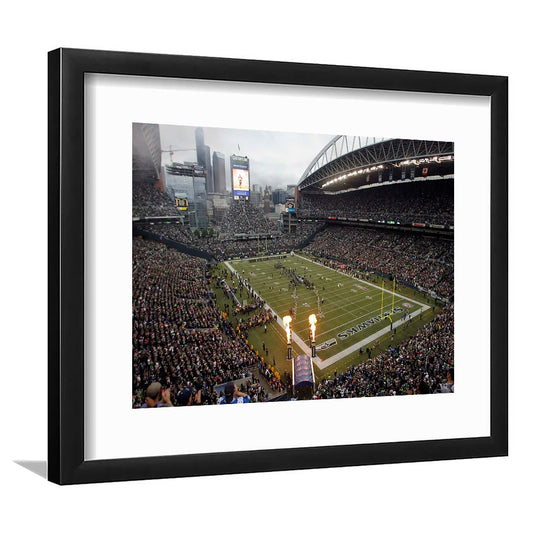 CenturyLink Stadium, Stadium Canvas, Sport Art, Gift for him, White Border Framed Art Print Wall Decor