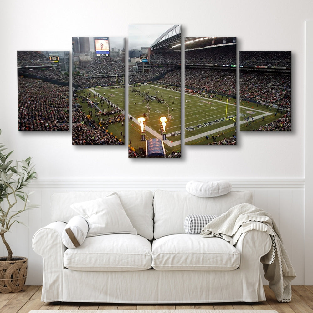 CenturyLink Stadium, Stadium Canvas, Sport Art, Gift for him, 5 Panel, Large Canvas, Canvas Print Wall Art