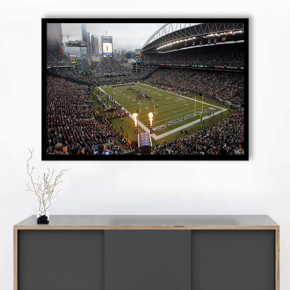 CenturyLink Stadium, Stadium Canvas, Sport Art, Gift for him, Framed Art Print Wall Decor, Picture Framed