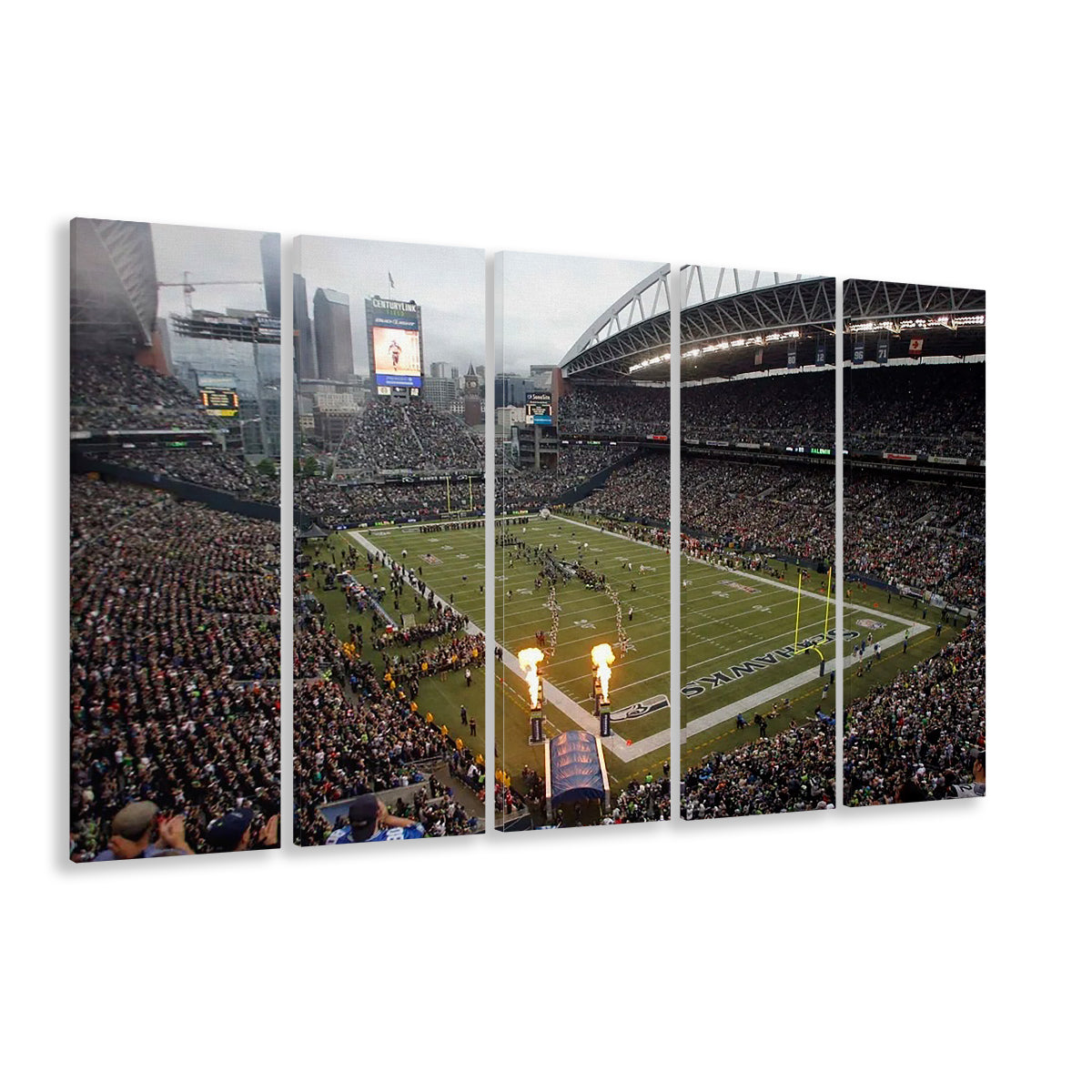CenturyLink Stadium, Stadium Canvas, Sport Art, 5 Panel B, Extra Large Canvas, Canvas Print Wall Art