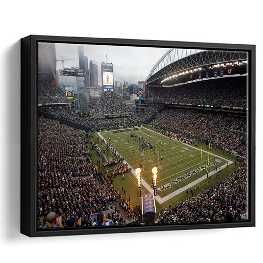 CenturyLink Stadium, Stadium Canvas, Sport Art, Framed Canvas Print Wall Art, Floating Frame