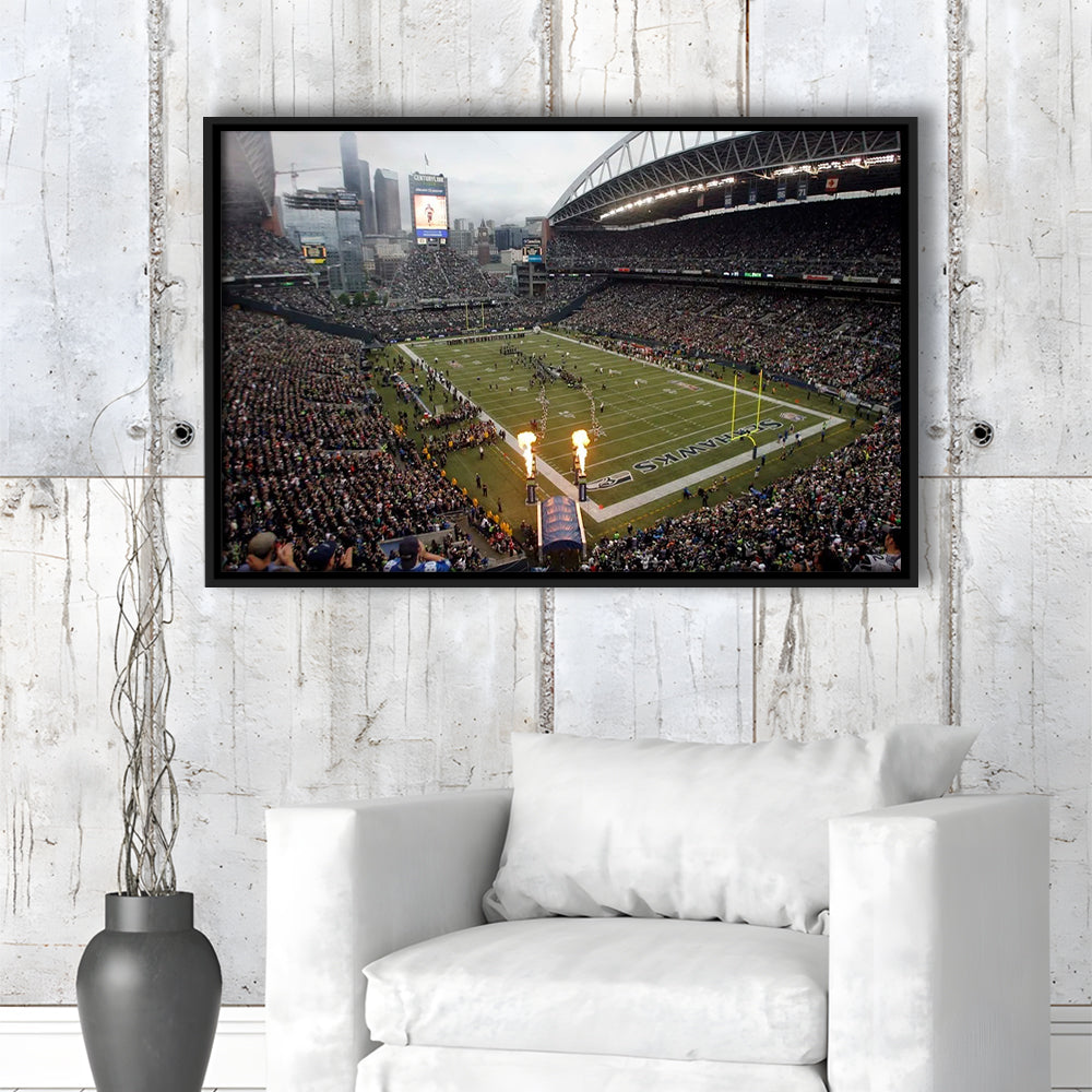 CenturyLink Stadium, Stadium Canvas, Sport Art, Framed Canvas Print Wall Art, Floating Frame