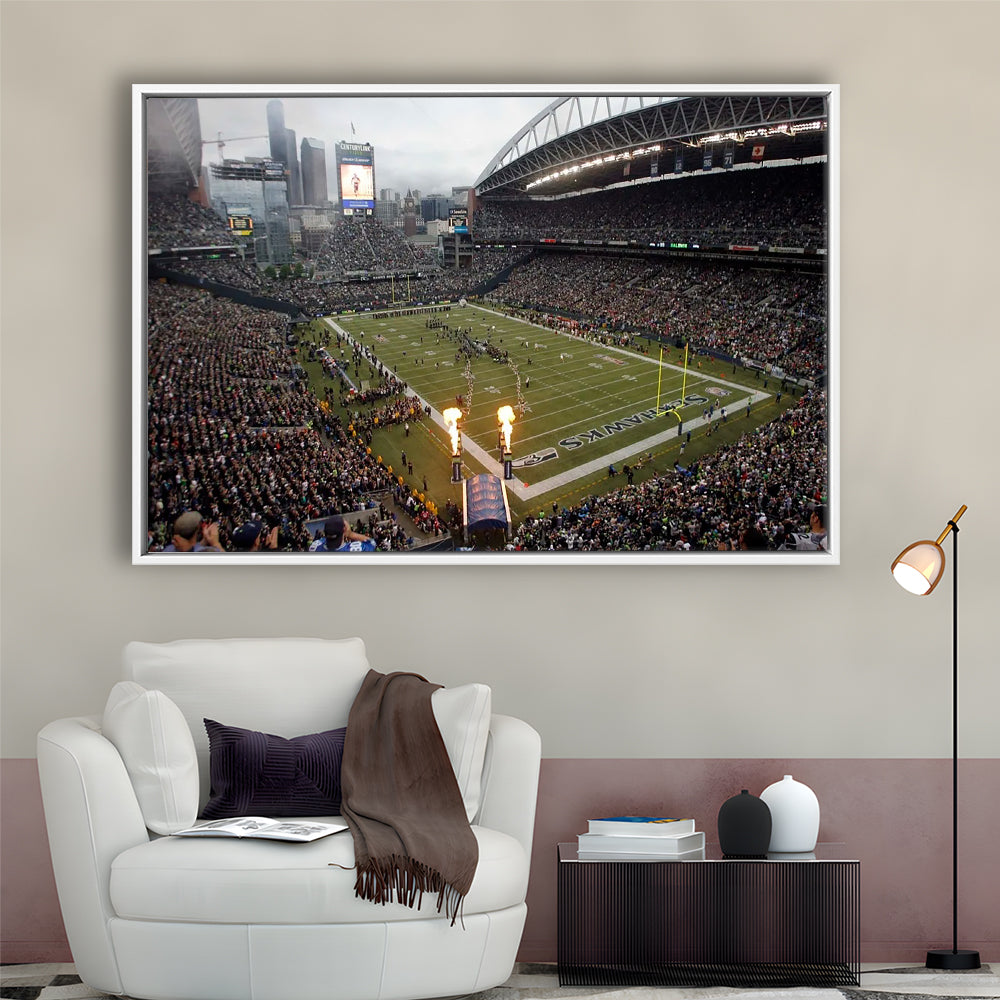 CenturyLink Stadium, Stadium Canvas, Sport Art, Framed Canvas Print Wall Art, Floating Frame