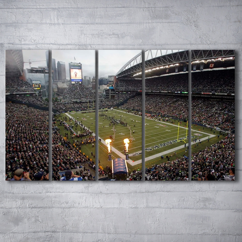 CenturyLink Stadium, Stadium Canvas, Sport Art, 5 Panel B, Extra Large Canvas, Canvas Print Wall Art