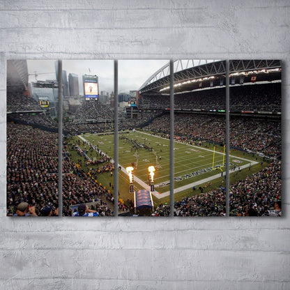 CenturyLink Stadium, Stadium Canvas, Sport Art, 5 Panel B, Extra Large Canvas, Canvas Print Wall Art
