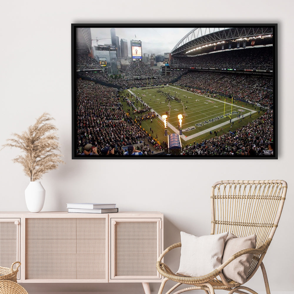 CenturyLink Stadium, Stadium Canvas, Sport Art, Framed Canvas Print Wall Art, Floating Frame
