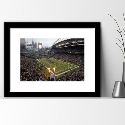 CenturyLink Stadium, Stadium Canvas, Sport Art, Gift for him, White Border Framed Art Print Wall Decor