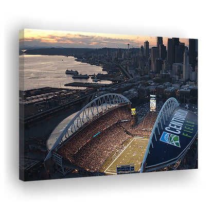 Centurylink Field in Seattle, Stadium Canvas, Sport Art, Gift for him, Man Cave Decor, Art Print, Canvas Print Wall Art
