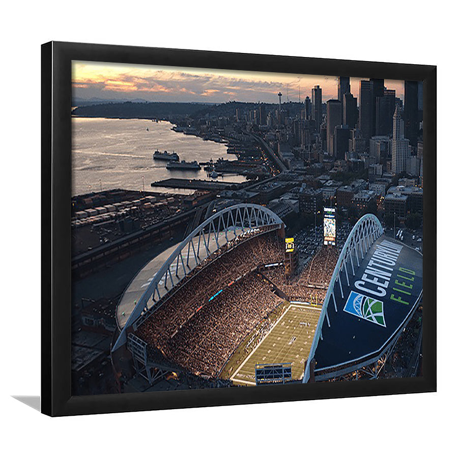 Centurylink Field in Seattle, Stadium Canvas, Sport Art, Gift for him, Framed Art Print Wall Decor, Picture Framed