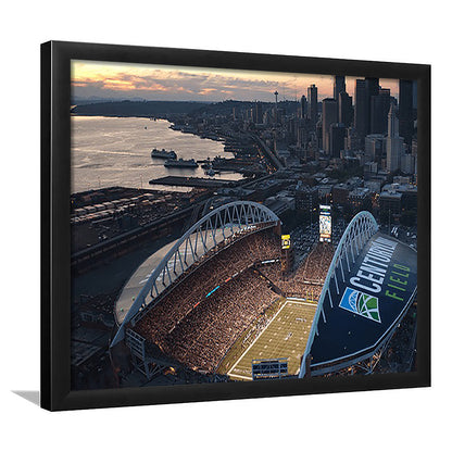 Centurylink Field in Seattle, Stadium Canvas, Sport Art, Gift for him, Framed Art Print Wall Decor, Picture Framed