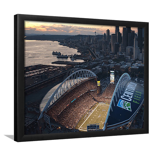 Centurylink Field in Seattle, Stadium Canvas, Sport Art, Gift for him, Framed Art Print Wall Decor, Picture Framed