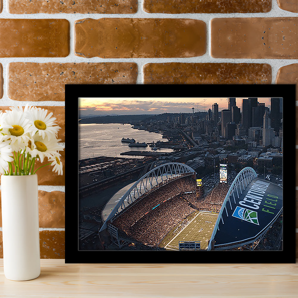 Centurylink Field in Seattle, Stadium Canvas, Sport Art, Gift for him, Framed Art Print Wall Decor, Picture Framed