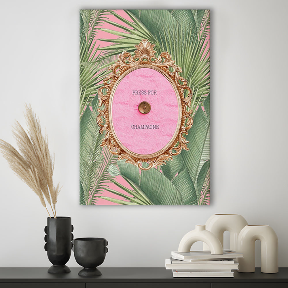 Champagne Wall Art Print, Altered Art, Canvas Art Print Decor, Painting Art, Canvas Prints Wall Art