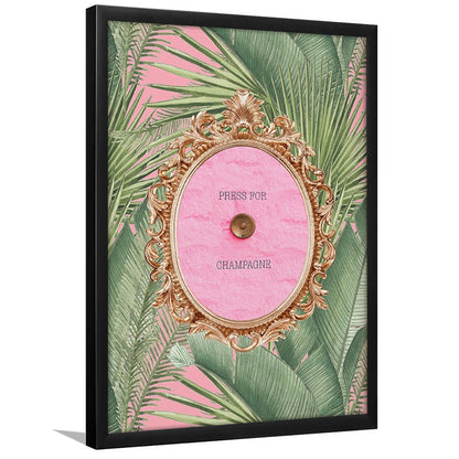 Champagne Wall Art Print, Altered Art, Framed Picture Print,, Framed Art Prints Wall Decor