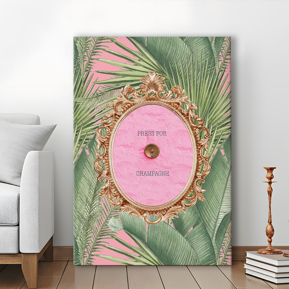 Champagne Wall Art Print, Altered Art, Canvas Art Print Decor, Painting Art, Canvas Prints Wall Art