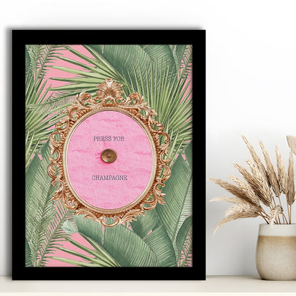 Champagne Wall Art Print, Altered Art, Framed Picture Print,, Framed Art Prints Wall Decor