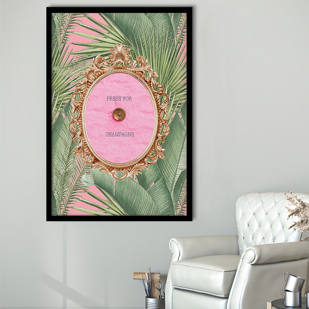 Champagne Wall Art Print, Altered Art, Framed Picture Print,, Framed Art Prints Wall Decor