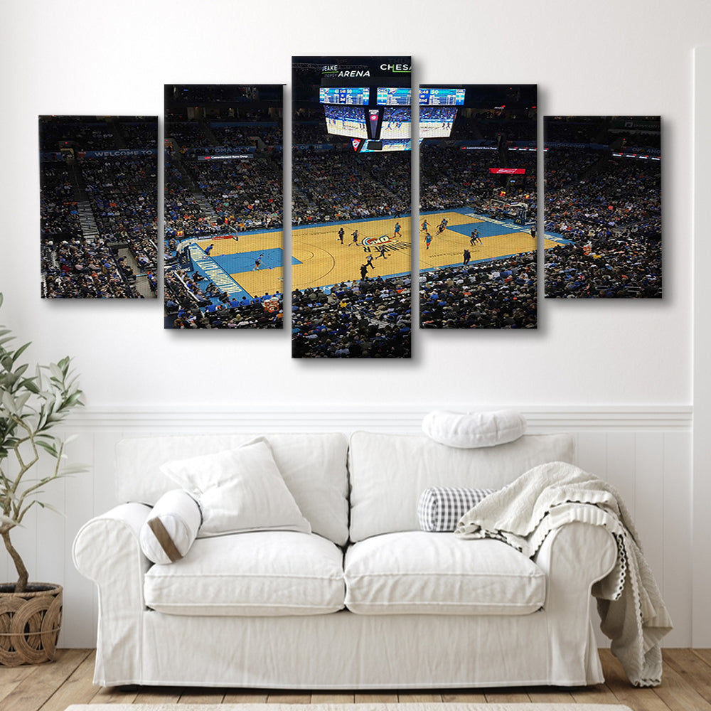 Charlotte Court, Stadium Canvas, Sport Art, Gift for him, 5 Panel, Large Canvas, Canvas Print Wall Art
