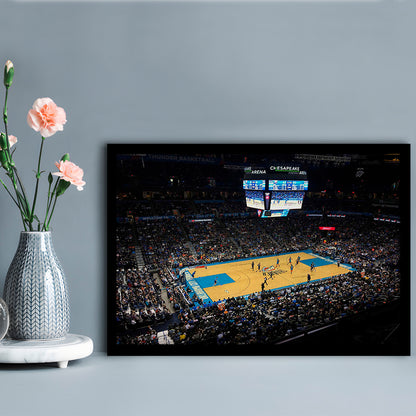 Charlotte Court, Stadium Canvas, Sport Art, Gift for him, Framed Art Print Wall Decor, Picture Framed