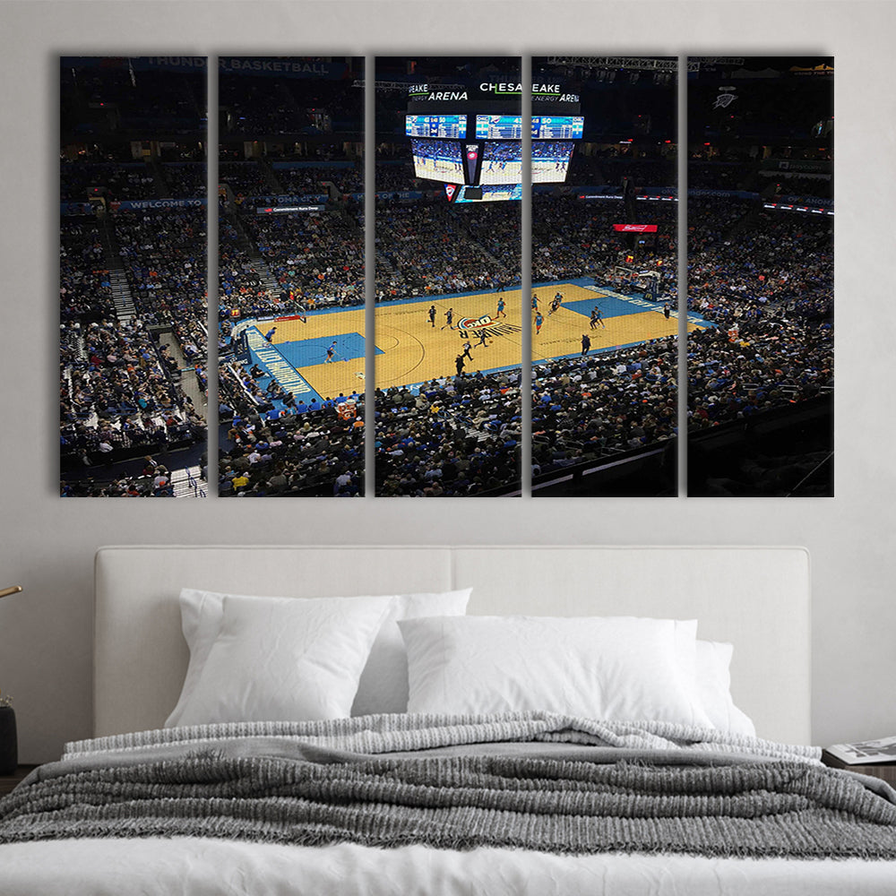 Charlotte Court, Stadium Canvas, Sport Art, 5 Panel B, Extra Large Canvas, Canvas Print Wall Art