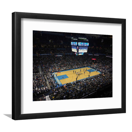Charlotte Court, Stadium Canvas, Sport Art, Gift for him, White Border Framed Art Print Wall Decor