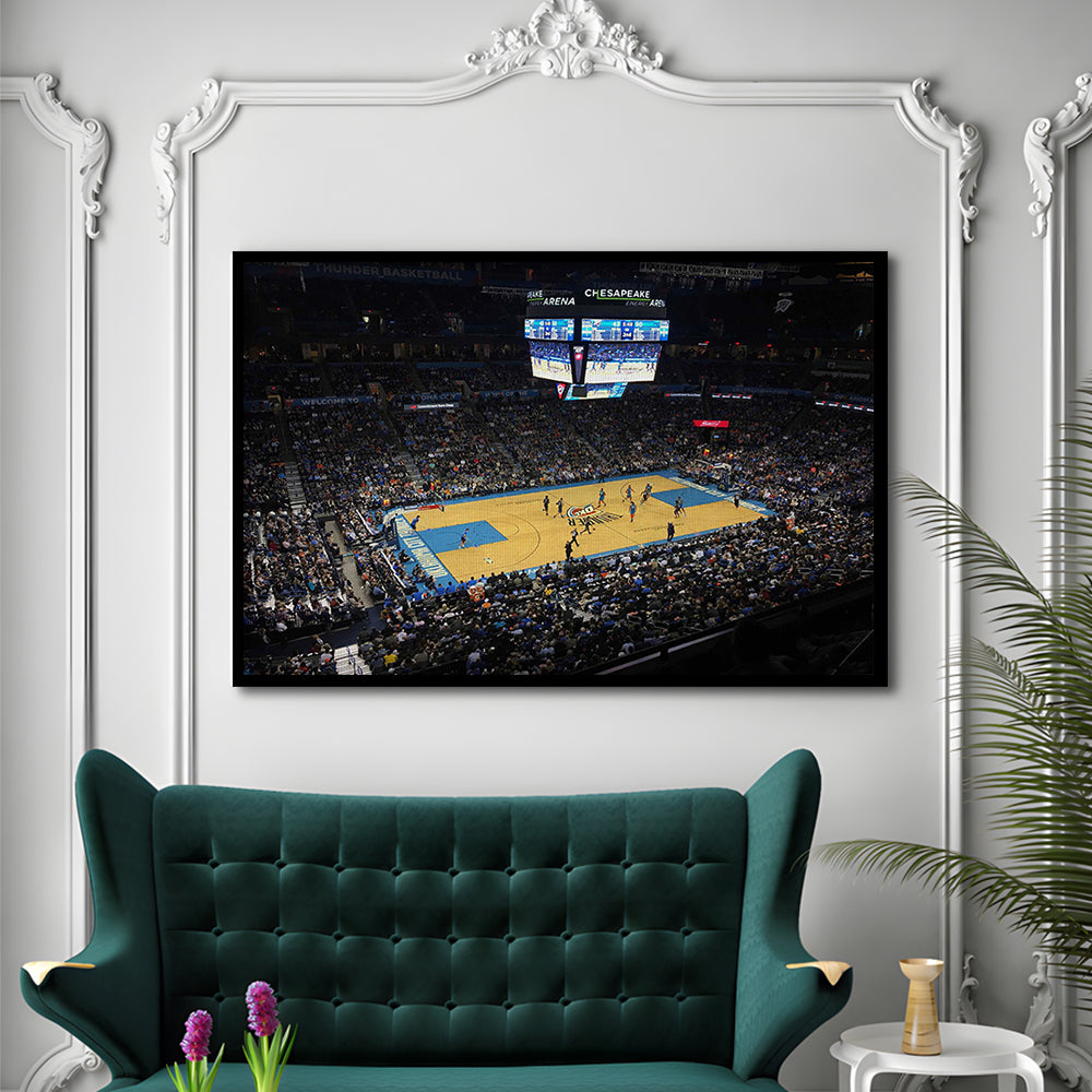 Charlotte Court, Stadium Canvas, Sport Art, Gift for him, Framed Art Print Wall Decor, Picture Framed