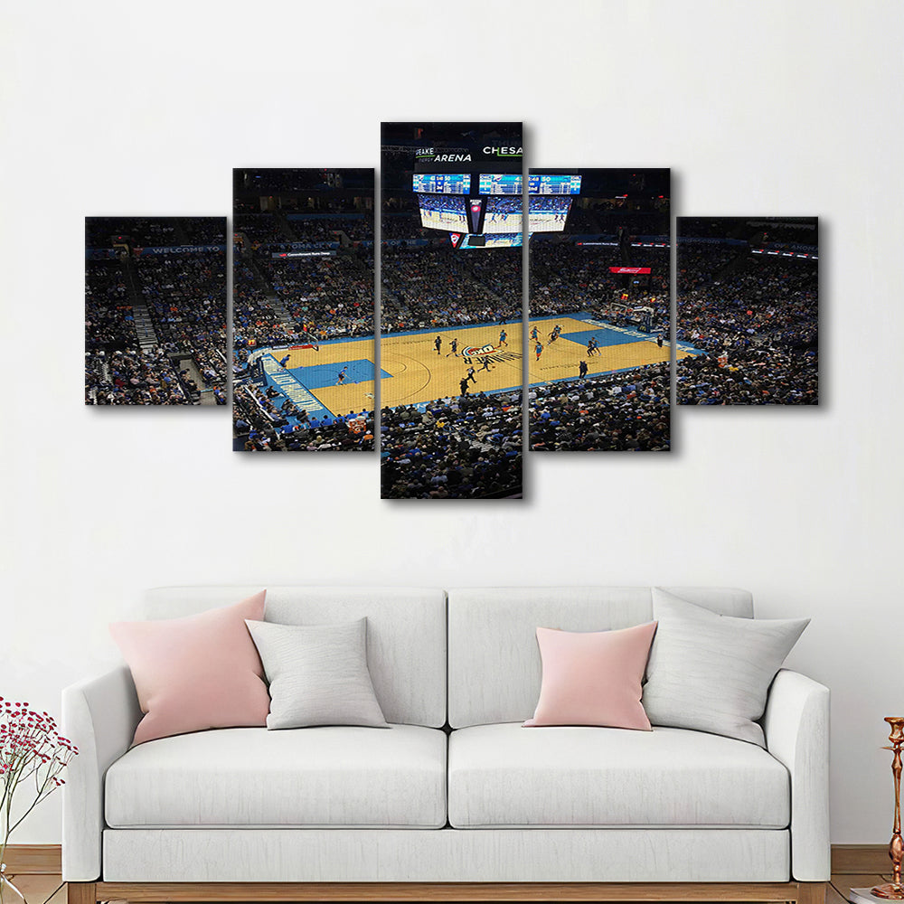 Charlotte Court, Stadium Canvas, Sport Art, Gift for him, 5 Panel, Large Canvas, Canvas Print Wall Art